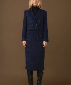 Endless Rose - Tweed Jacket with Lace Collar Black / Xs